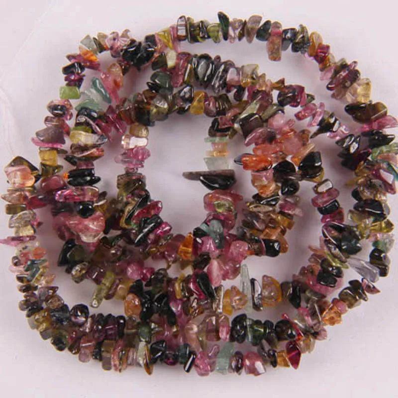 Пестрый турмалиновый Чип Свободные бусины прядь 32 дюйма ювелирные изделия для