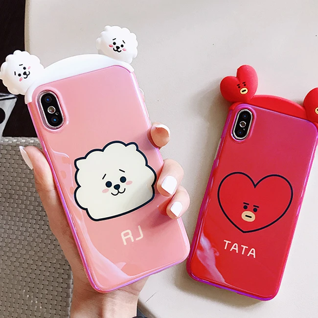 Милые 3D Кукла мультфильм сердце любовь облака блеск Мягкие TPU чехол для Apple iPhone X 6 S