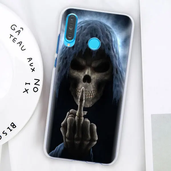 06 Мало смерть с косой чехол для телефона для huawei P30 P30 Pro P9 P10 P20 Lite P Smart плюс просмотр 20 Жесткий задний Чехол бант - Цвет: 06