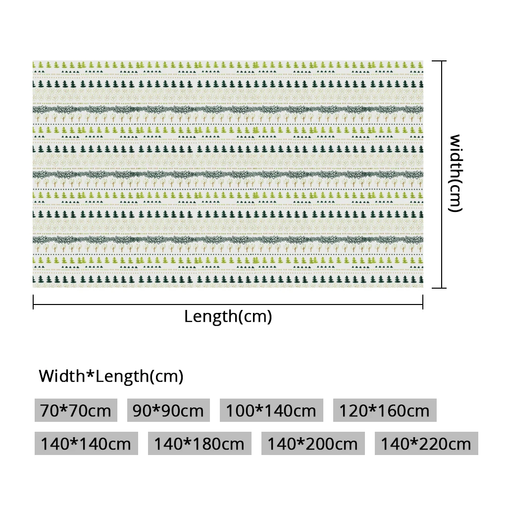 Декоративная скатерть из маленькой сосны холщовая для обеденного стола в
