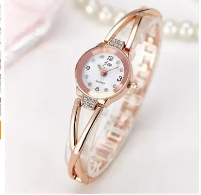 rose gold Новые модные часы со стразами женские роскошные брендовые дамские часы из нержавеющей стали Кварцевые часы reloj mujer Часы - Цвет: rose gold