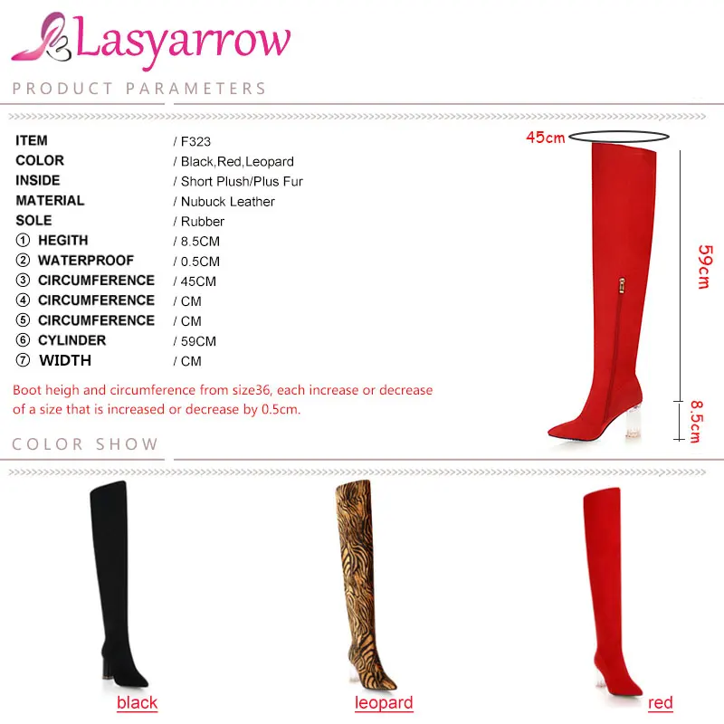 Lasyarrow/Свадебная обувь; пикантные облегающие ботфорты; высокие сапоги на высоком каблуке; Botas Feminina; женские ботфорты черного и красного цвета; F323