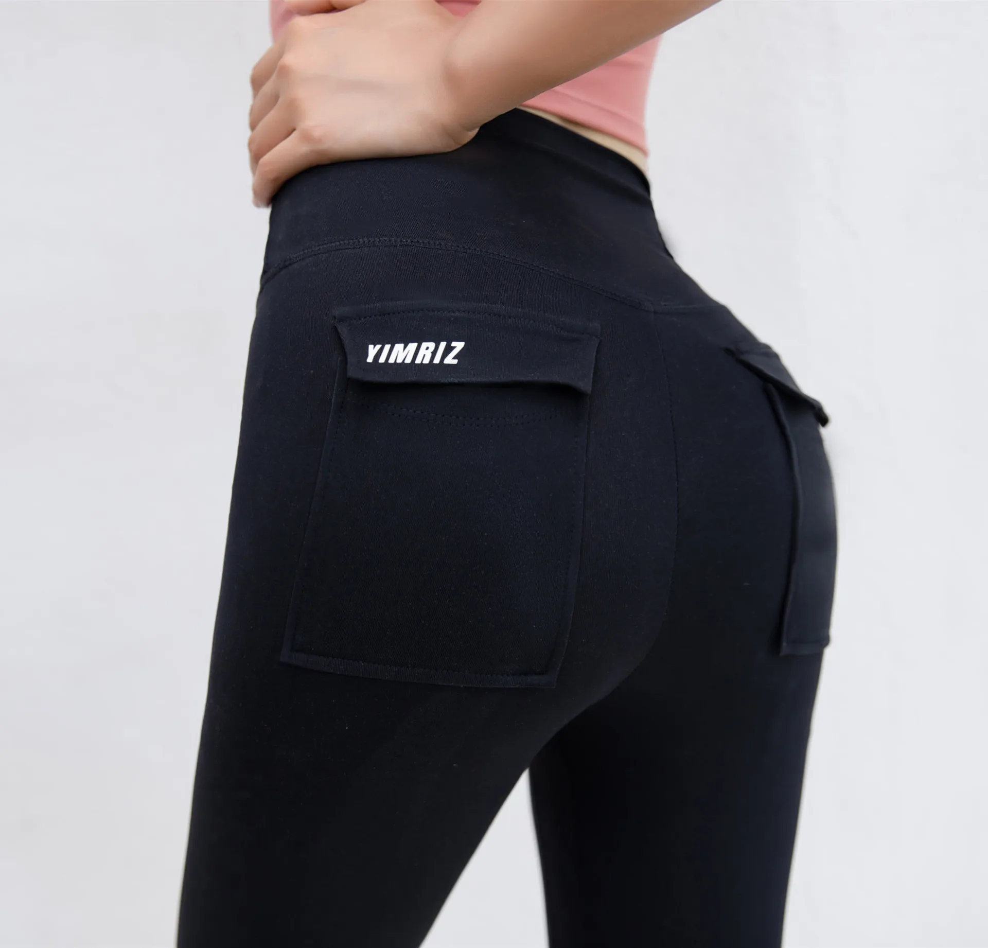 

Woman Workout Capris Leggings Running Slim Fitness Quick Drying Casual Stretchy Leggings with Pocket High Waist Yoga Pants