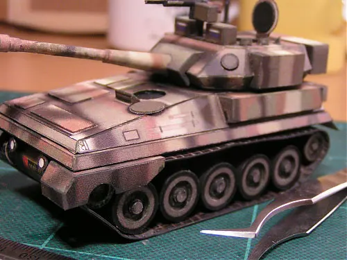 FV101 скорпион танк Камуфляж 3D бумажная модель DIY игрушка|Картонные конструкторы| |