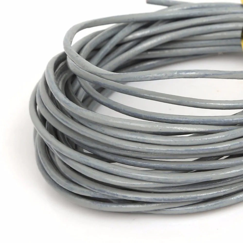 5meters/Lot Size 1/1.5/2/3mm 100% Genuine Leather Cord Round Rope String for Bracelet &amp Necklace Jewelry Craft Making | Украшения и