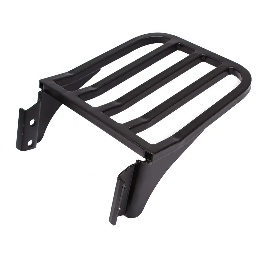 Черная багажная стойка для спинки мотоцикла Harley Sportster Iron 883 XL 1200 Nightster Custom Forty Eight