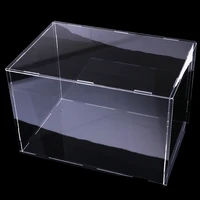 transparent acrylic display case tray dustproof storage show box 32x25x25cm