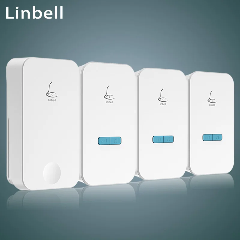Linbell G4 автономный беспроводной дверной звонок комплект 1 передатчик 3 приемника