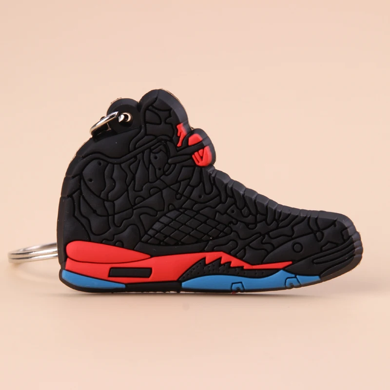 Picture Color10 Брелок новые экзотические мини Jordan 5 ретро обуви ключевая цепь Для мужчин и Для женщин детские подарочные брелки на баскетбольных кроссовок ключ держатель porte Clef - Цвет: Picture Color10