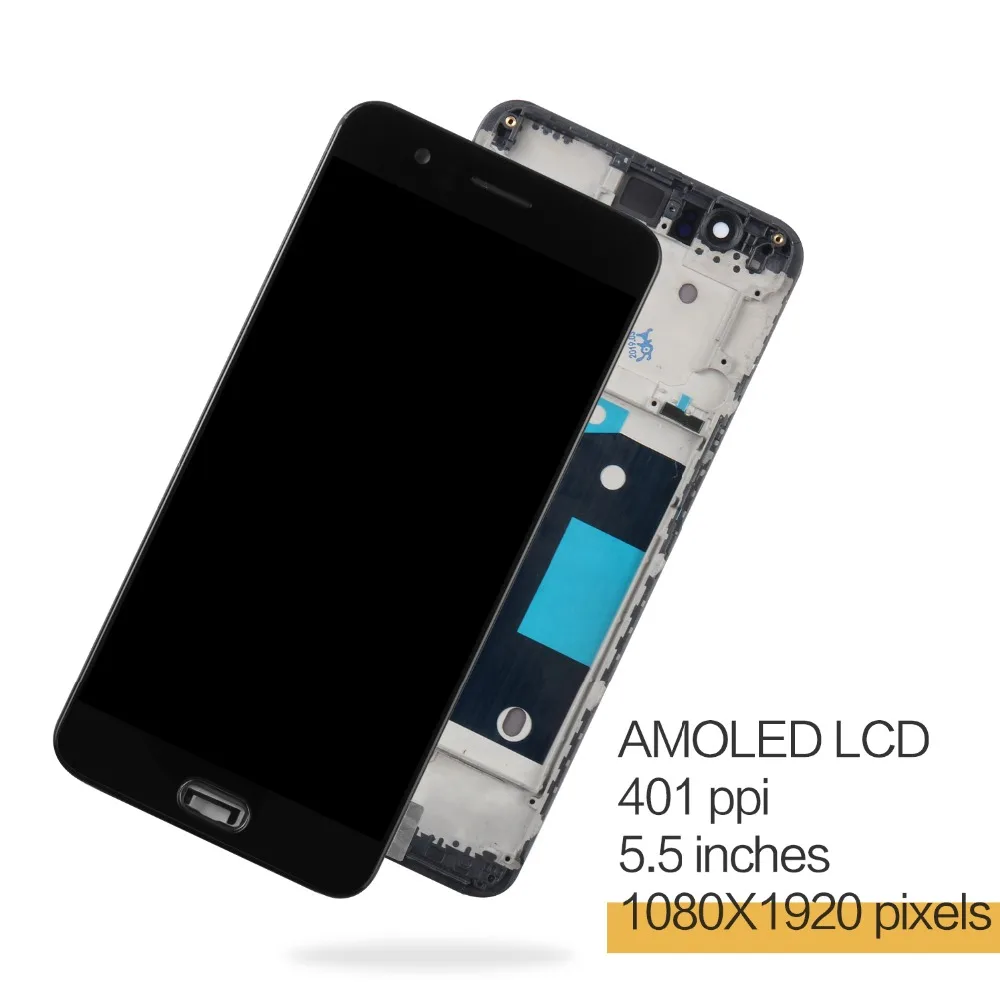 OLED для Oneplus A5000 LCD OnePlus 5 Дисплей сенсорный дигитайзер панель стекло One Plus Five 1 + Рамка