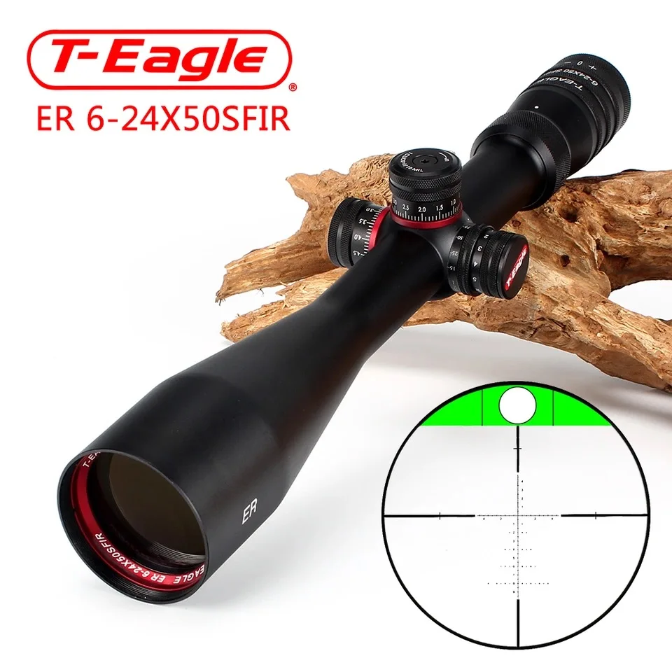 T Eagle ER 6 24X50 SFIR охотничий прицел боковой Параллакс стекло гравированное сетка