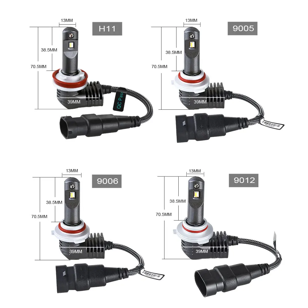 Avacom LED H7 H11 H8 HB3 HB4 SupAver мини Автомобильная фара лампа 10000Lm 12В 24В 50 Вт 6000 К белый
