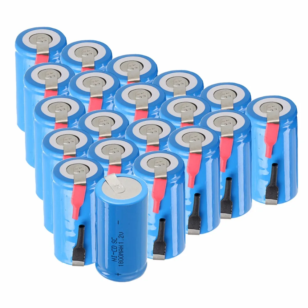 20 шт SC 1800mah 1 2 v батарея NICD аккумуляторы для makita bosch B & D Hitachi metabo dewalt