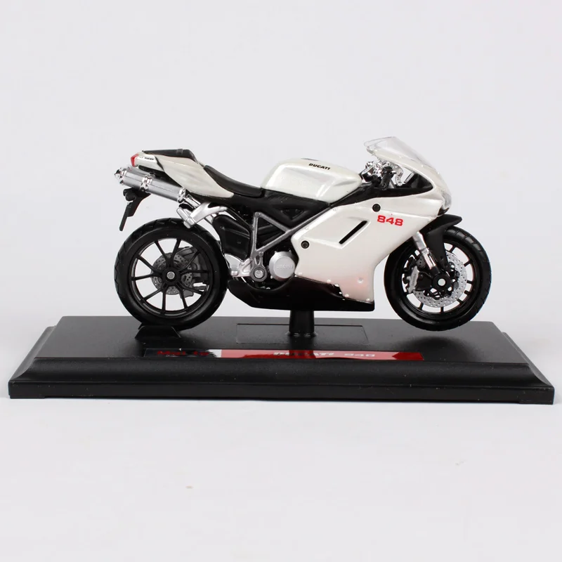 Maisto 1:18 Ducati pearl white литье под давлением для мотоцикла 848 крутой любителей коллекции