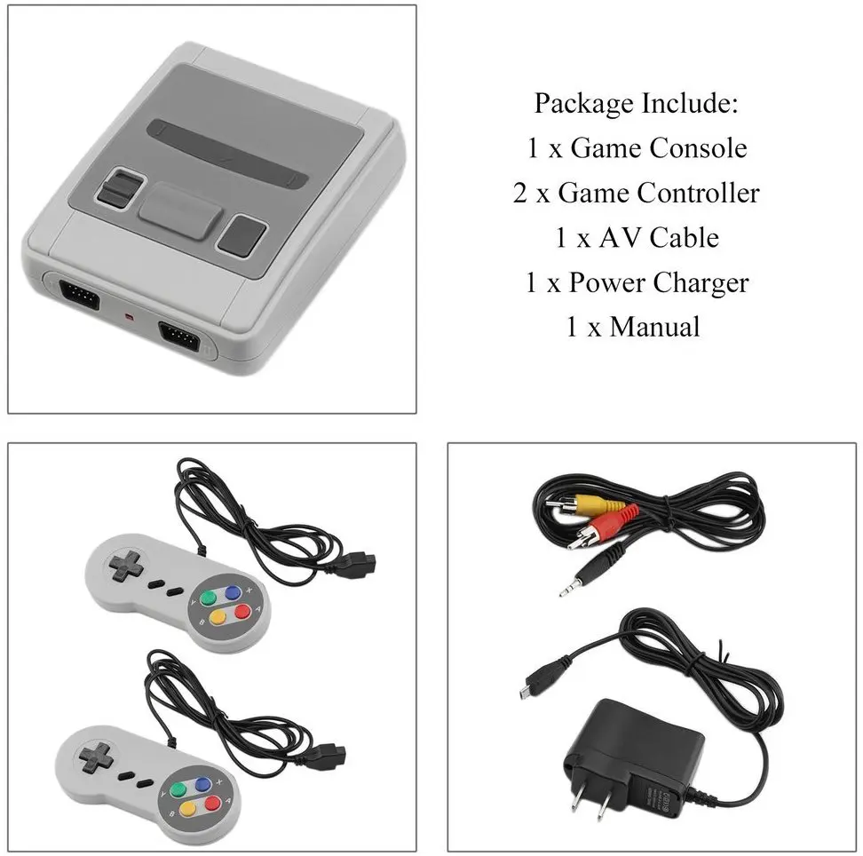 Мини HDMI семья ТВ 8 бит SNES Видео игровая консоль Ретро Классический HD выход Ручной