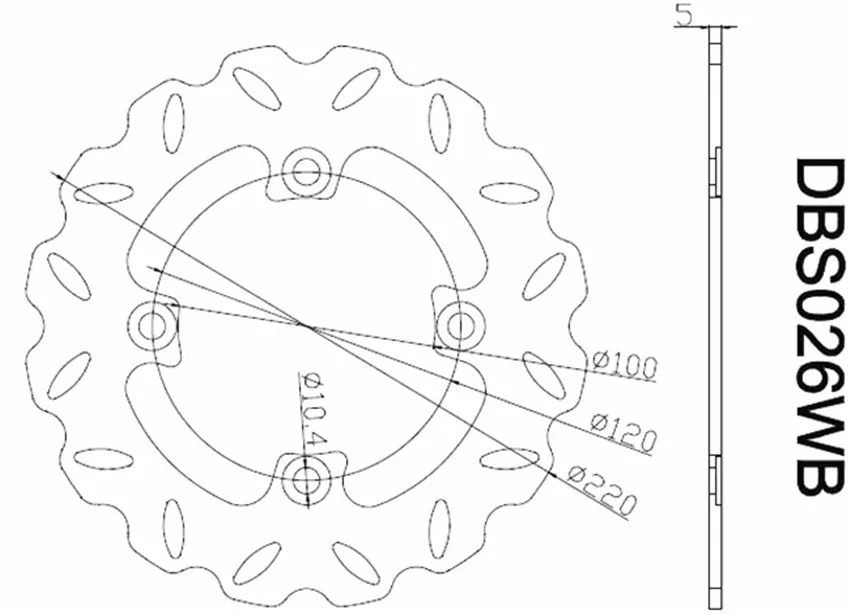 

Rear Brake Disc Rotor For Kawasaki Ninja ZX6R 2007-2015 ZX10R 2004-2015 Z1000 2003-2006 Z750 2004-2006