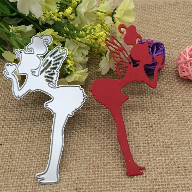

Wing Flower Fairy Girl Cutting Dies Stencil Scrapbooking Card Embossing Craft