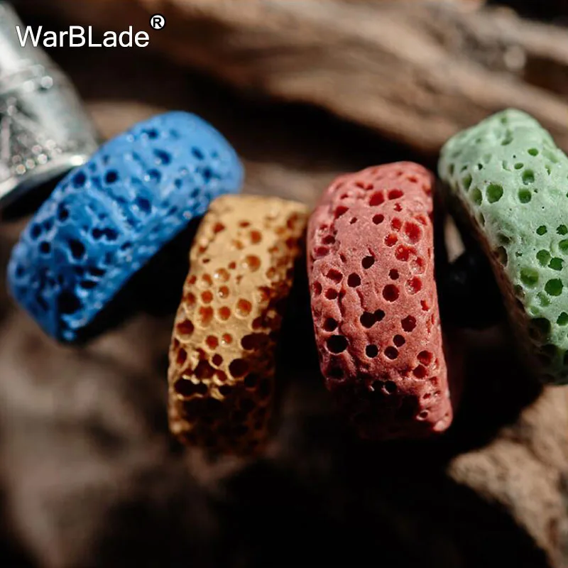 WarBLade модные ювелирные изделия из натурального камня бусины лавы браслеты