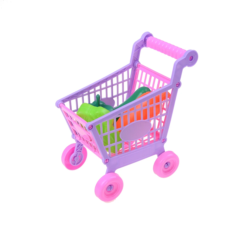 1 Набор корзина для супермаркета с полным продуктовым питанием детей игрушка