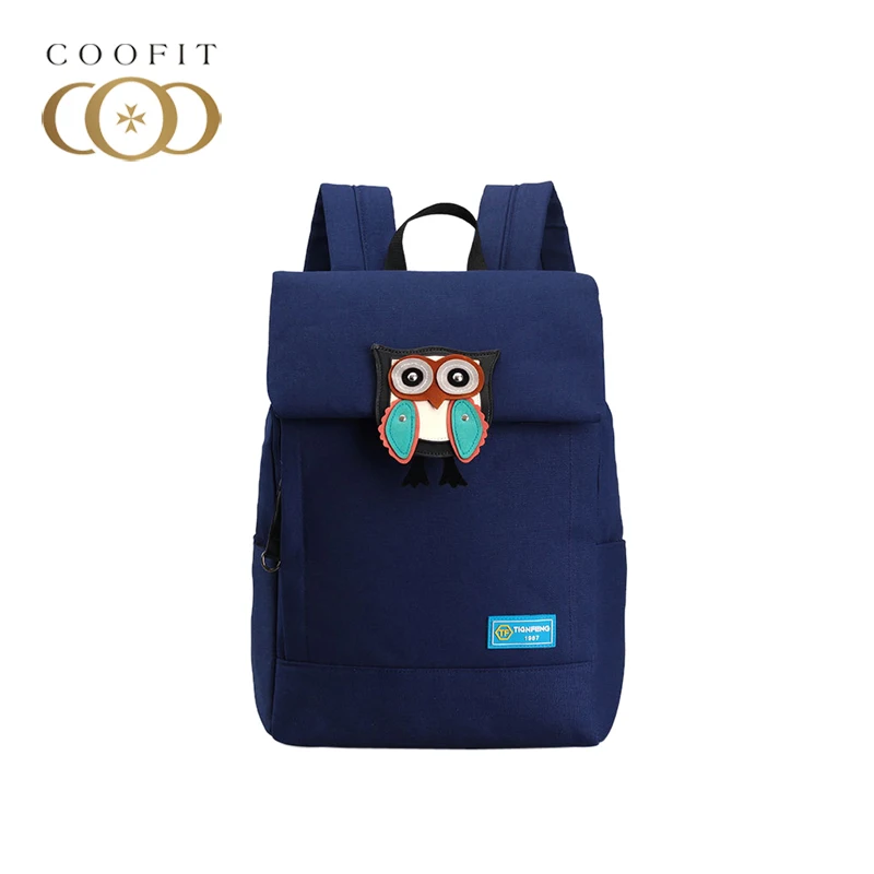 coofit Girls Fashion Backpack Lovely Owl Pattern Canvas Travel School Bags Rucksack For Women Escolar Mochila Feminina | Багаж и сумки