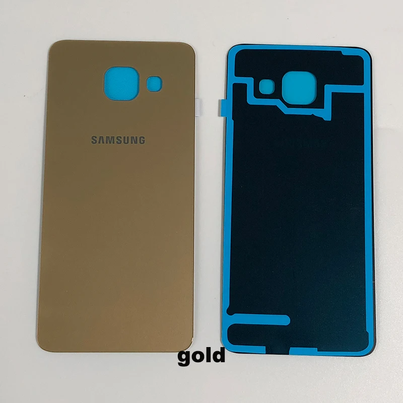 gold Samsung Galaxy A310 A310F задняя крышка чехол для батареи 3D стекло задняя крышка корпуса для samsung A3 - Цвет: gold
