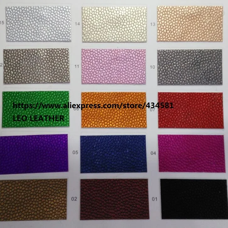 P1019 Embossed Caviar Grain Leather Metallic Finishing PU soft touch leather for DIY handbags and shoes PL008 | Дом и сад