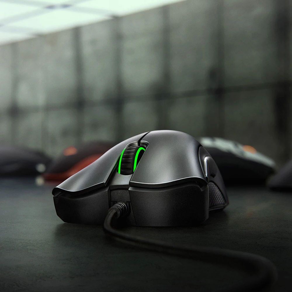 Razer Deathadder Essential mouse профессиональная Проводная игровая мышь USB Mouse 2000DPI освещение