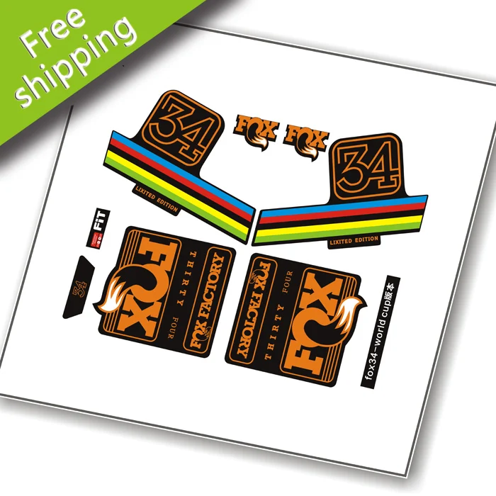 16 FOX 34 stickers/decals of Mountain bike/bicycle front fork for MTB DH AM free shpping
