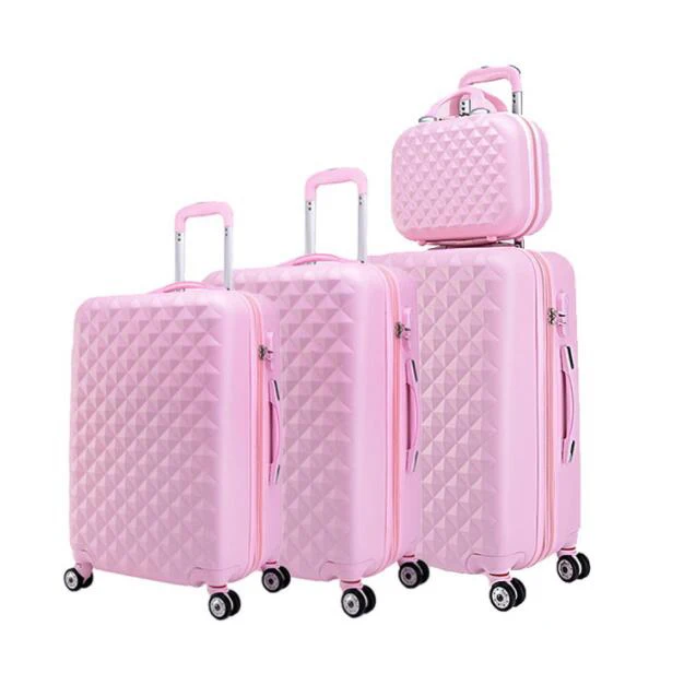 Travel tale spinner Дорожный чемодан из АБС набор жесткие стороны багажная сумка на колесиках комплекты одежды 3 предмета в комплекте - Цвет: pink a set