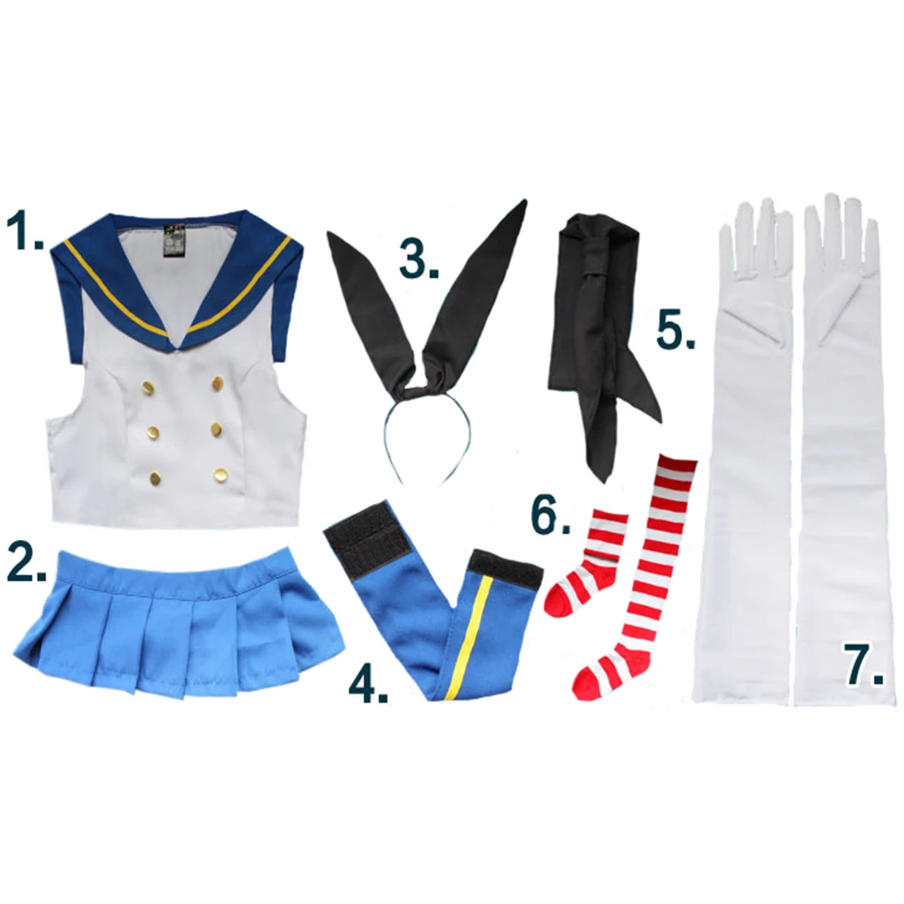 Коллекция Brdwn Kantai женские костюмы Shimakaze школьная форма костюм для косплея (топ +