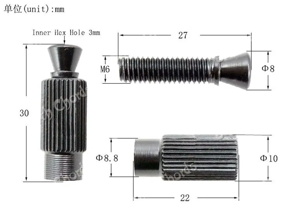 10 шт. Floyd Rose Tremolo мост подъемные регулировочные шпильки якоря винты электрическая