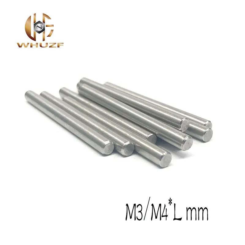 20шт дюбель штифты 304 нержавеющая сталь M3/M4 * L мм GB119 резьбовой цилиндрический