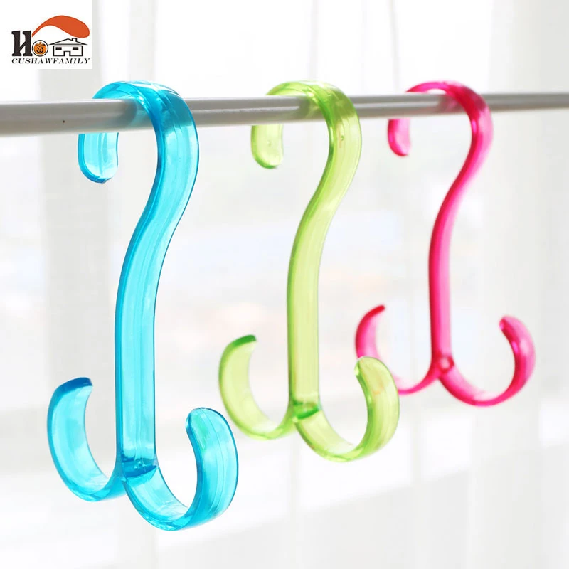 CUSHAWFAMILY 1 шт. двусторонний пластиковый крючок многофункциональный вешалка для
