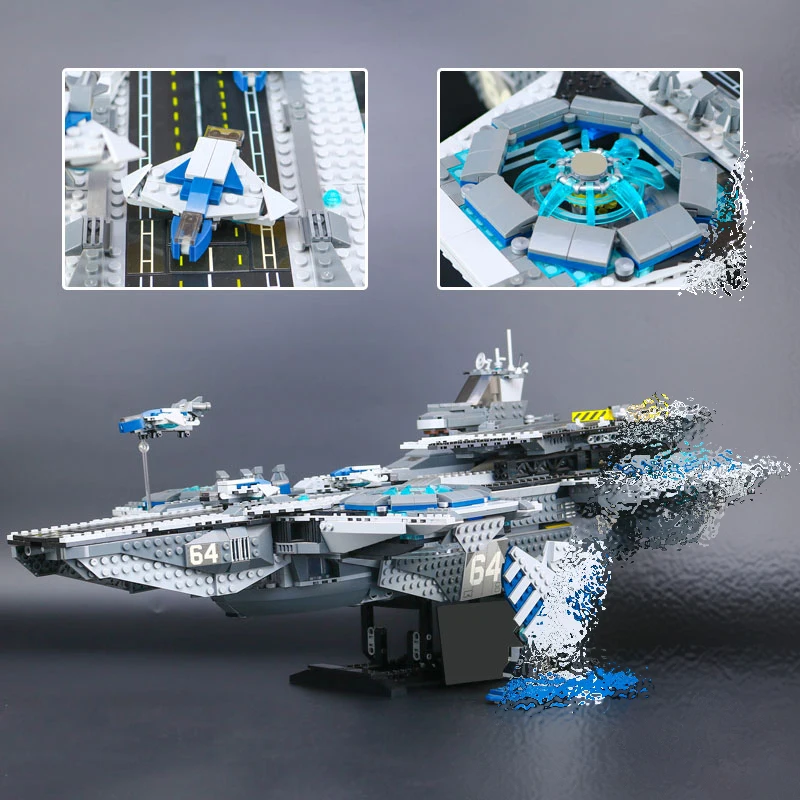 3057 шт Строительные блоки бренд 07043 Супер Герои щит Helicarrier модели комплекты