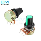 10 шт. в партии, роторный потенциометр Diymore, линейный конический потенциометр WH148 1K 2K 3K 5K 10K 20K 30K 50K 100K 200K 300K 500K 1M Ом