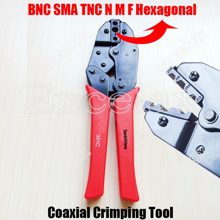 Гексагональный обжимной инструмент BNC SMA TNC N M F коннектор RG58 RG59 RG6 RG55/62 75 3 4 5