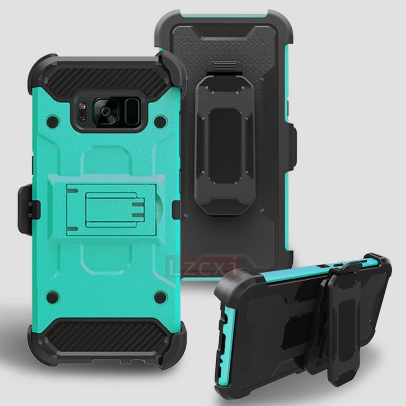 Роскошный 360 Полный бронированный чехол для samsung S10 Plus E S9 S8 Note 10 9 8 силиконовый военный защитный чехол с зажимом для ремня