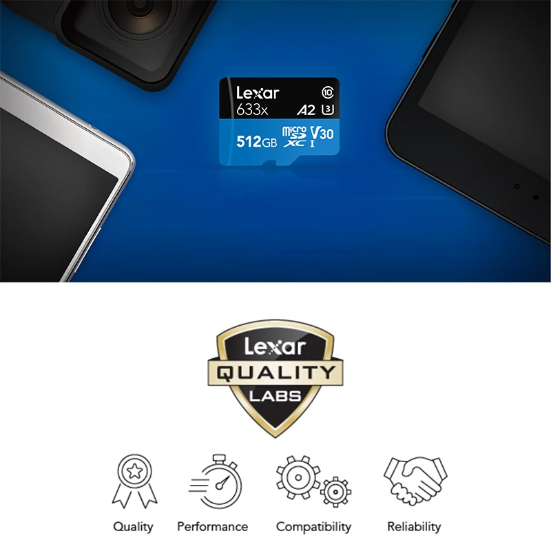 Оригинальная SD карта Lexar 128 ГБ 256 512 класс 10|Карты памяти| |