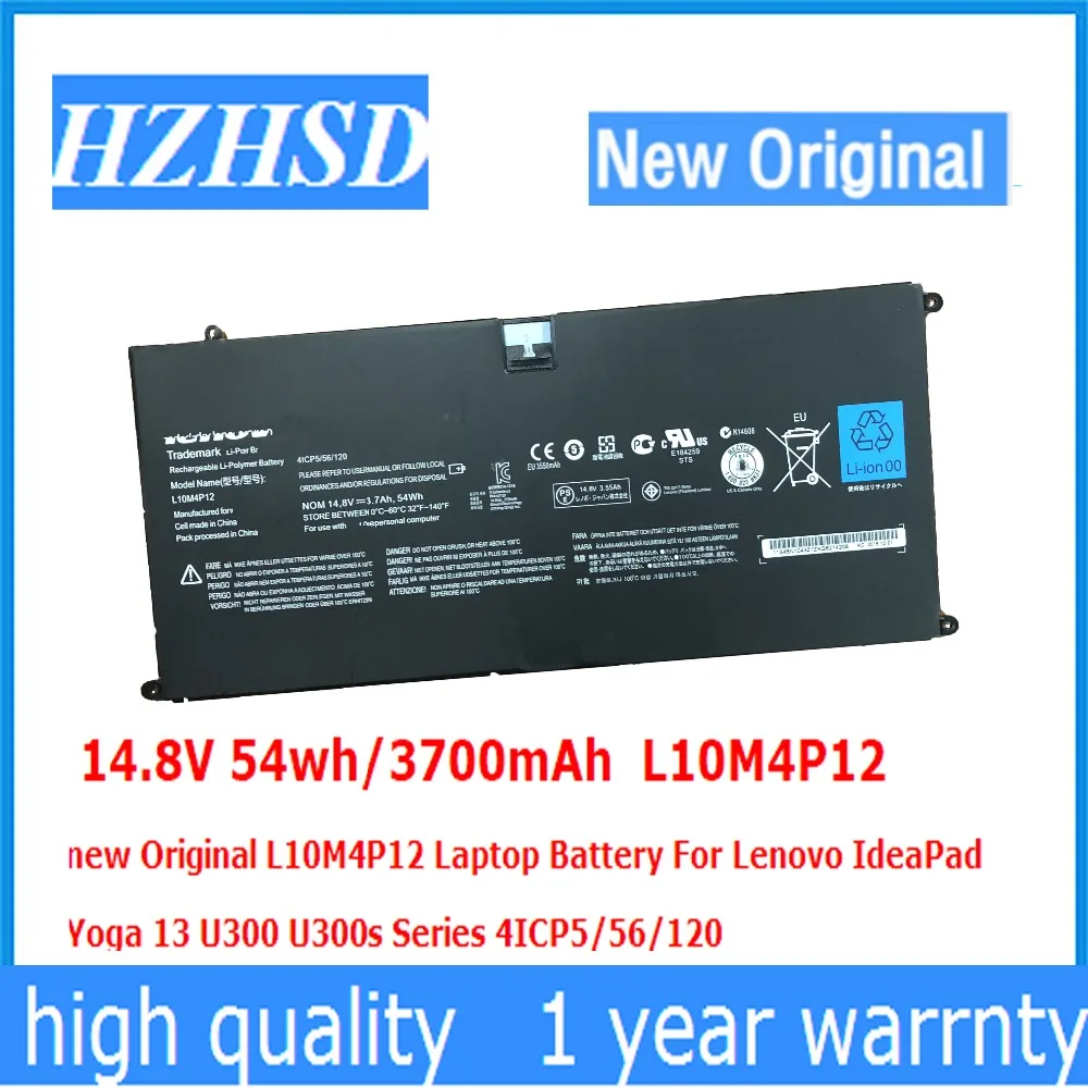 14 8 V 54wh/3700mAh L10M4P12 новый оригинальный Аккумулятор для ноутбука Lenovo IdeaPad Yoga 13 U300 U300s