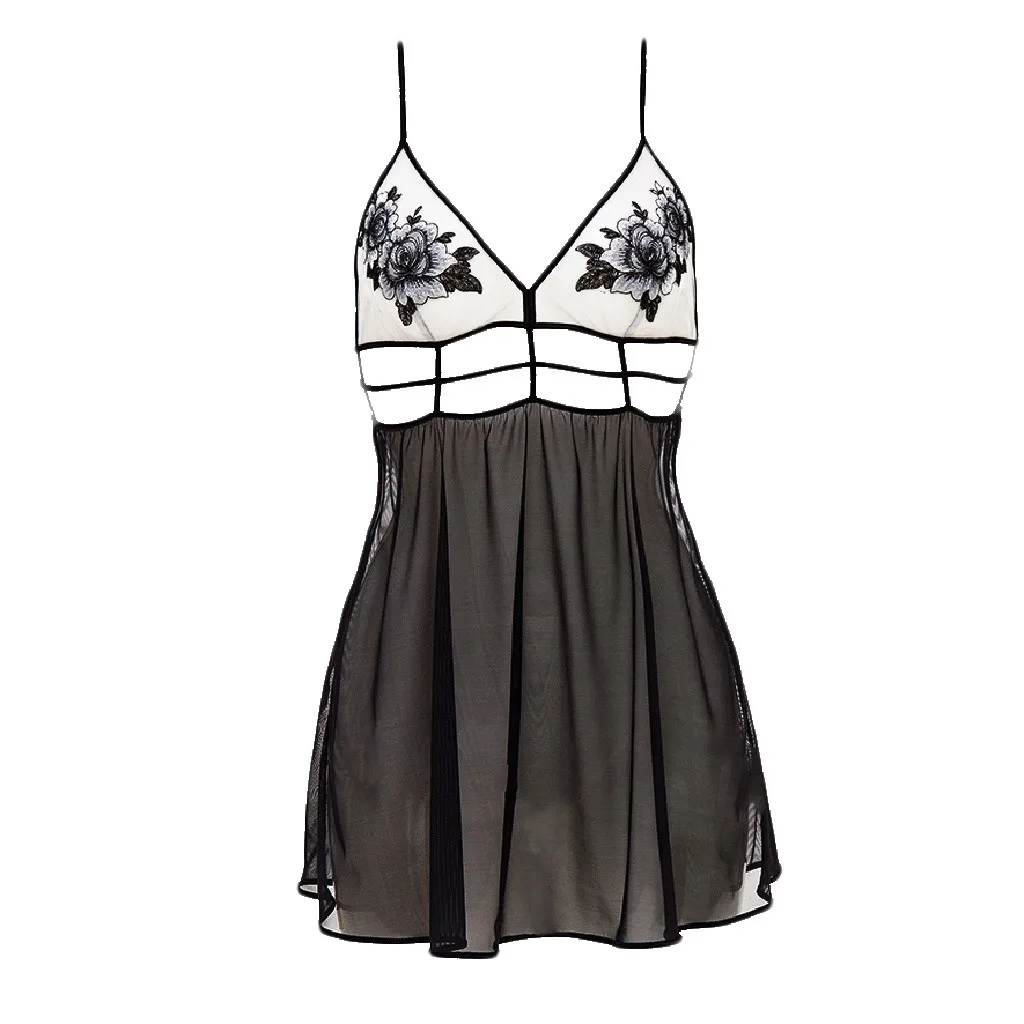 Snowshine YL5 новые женские большие размеры вышитые аппликации белье Красный Babydoll пижамы набор
