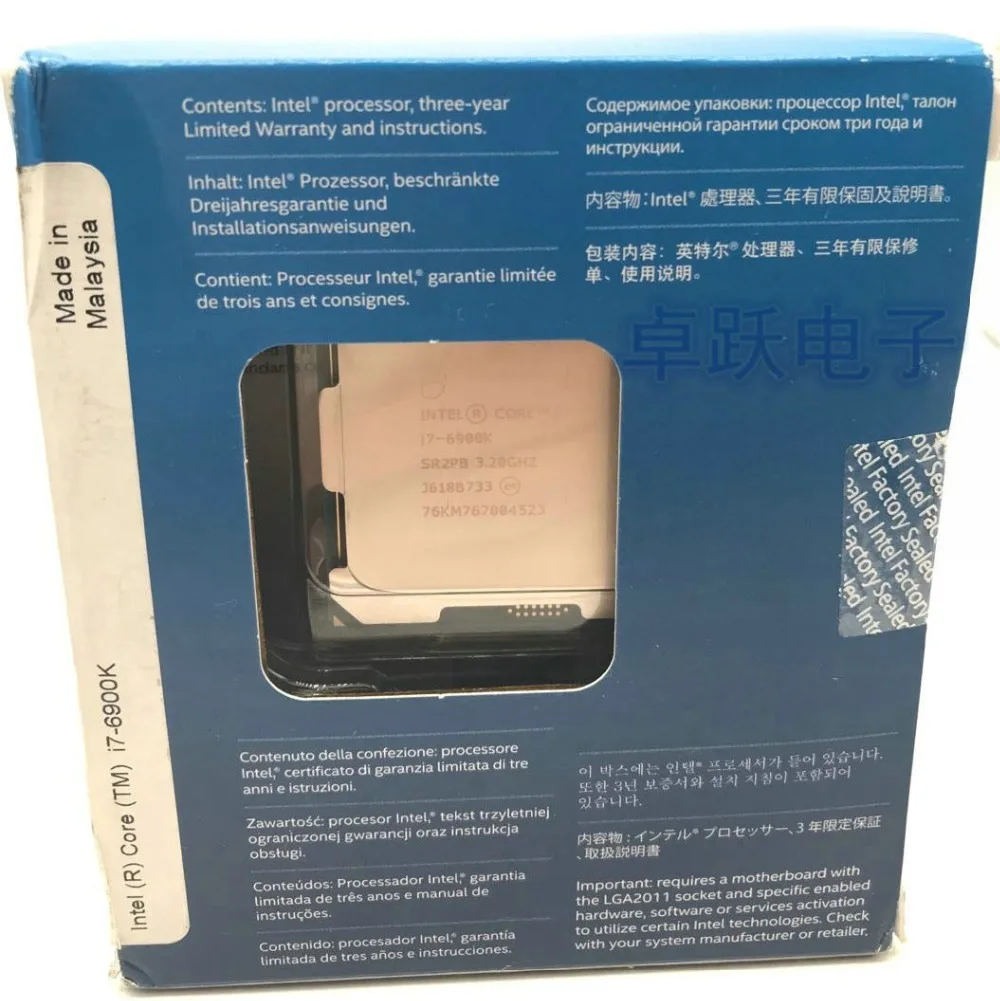 Оригинальный процессор Intel Core I7 6900K 3 20 ГГц м 14 нм 8 ядер для бесплатная доставка|intel