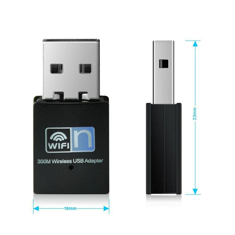 Chielecna Высокоскоростной 300 Мбит/с мини USB Wifi беспроводной адаптер 802 11 B/G/N сетевая