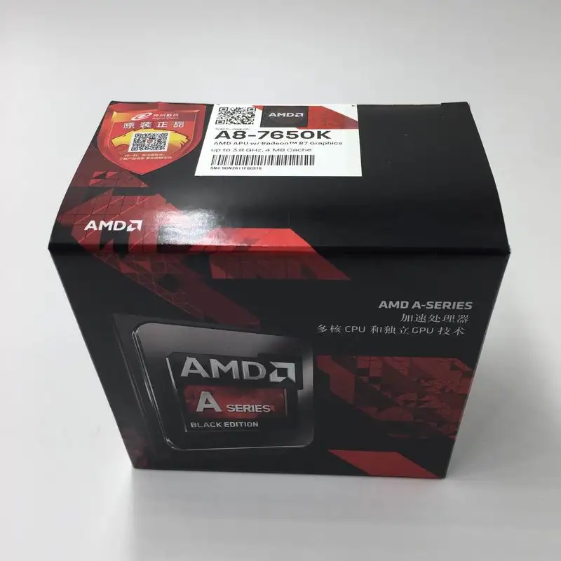 AMD APU A8 7650 К Процессор процессор в штучной упаковке с радиатор 4 ядра 3 ГГц МБ разъем