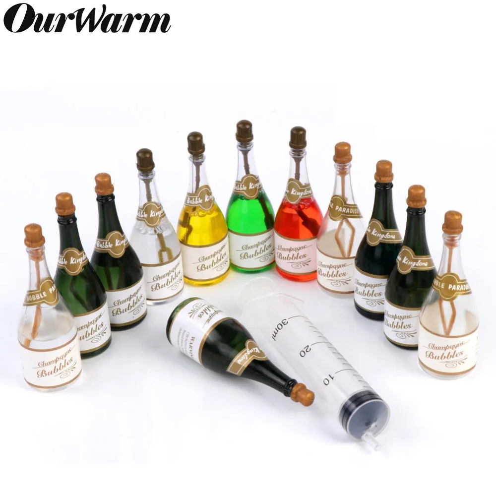 OurWarm 12 штук бутылки шампанского с пузырьками бутылка мыльной водой для свадебных