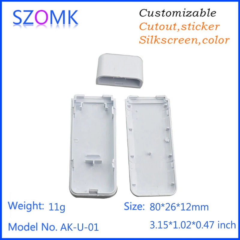 1 piece free shipping white usb flash drive enclosures 80*26*12 mm AK-U-01 plastic USB box housing | Обустройство дома