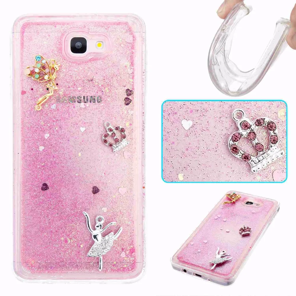 Для Samsung Galaxy J3/J5/J7 премьер 3D динамический блеск красочные зыбучие пески Jewelled