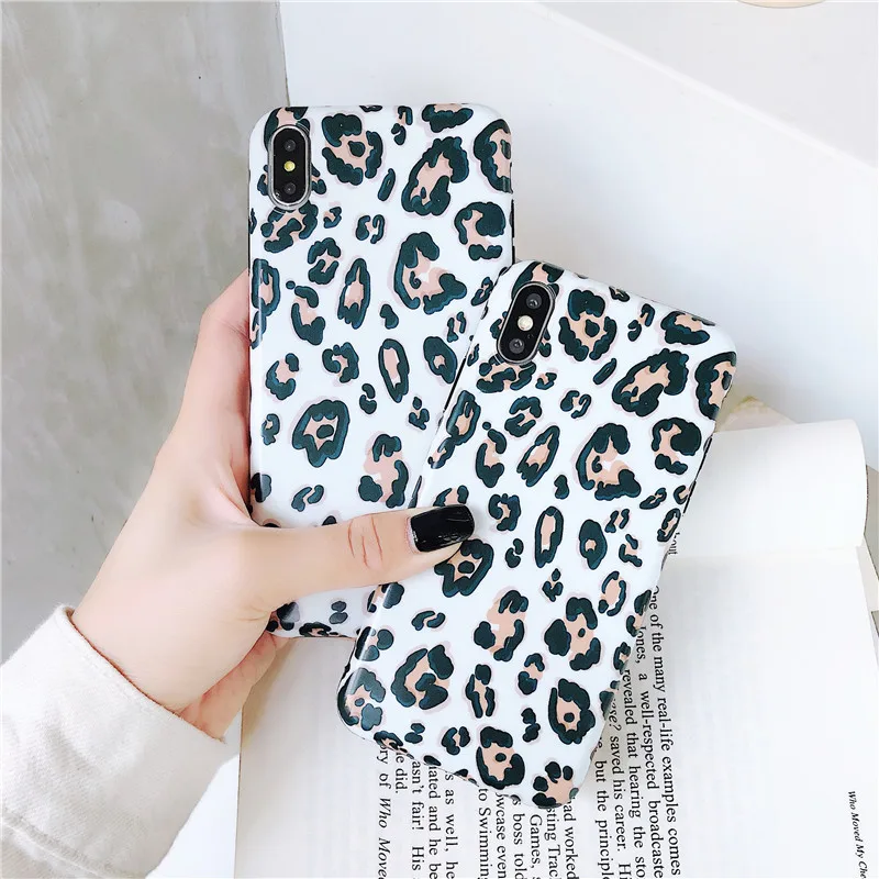 FLYKYLIN Leopard Case For iphone XS Max X XR 6 6S 7 8 Plus Phone Cases Retro Art Flwoers Back Cover Soft TPU Silicone Coque Capa |