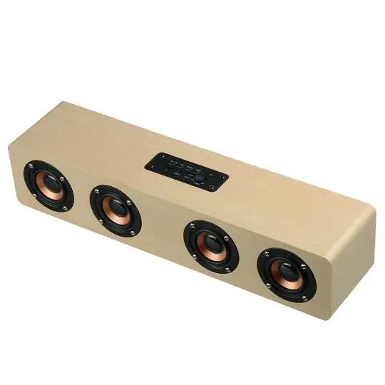 Под Дерево Bluetooth Динамик четыре громче s Super Bass сабвуфер Hands free с микрофоном AUX IN TF