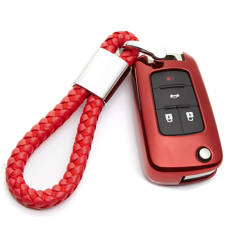 Чехол для автомобильного ключа из ТПУ Chevrolet Lacetti Orlando Aveo Trax Sonic Tahoe Silverado Cruze Volt Key Ring