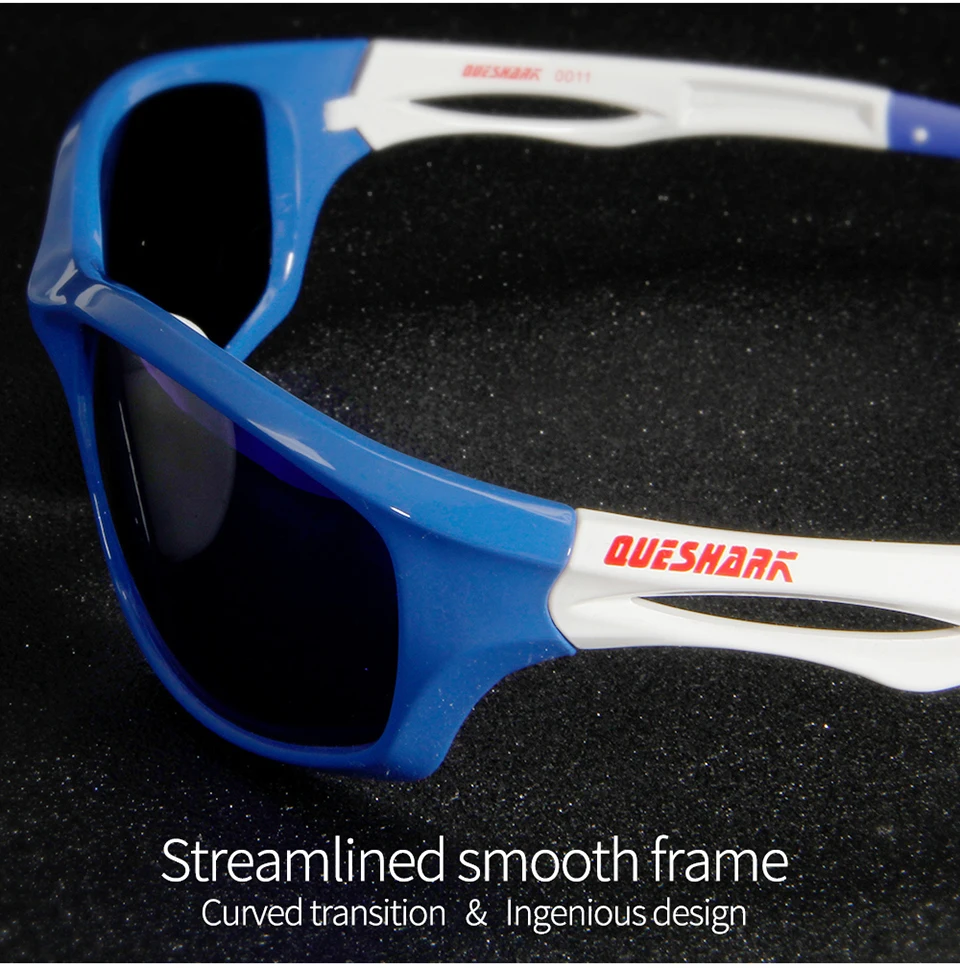 QUESHARK небьющиеся TR90 Untralight рамки HD поляризованные солнцезащитные очки для рыбалки очки для мужчин и женщин Пешие прогулки бег гольф
